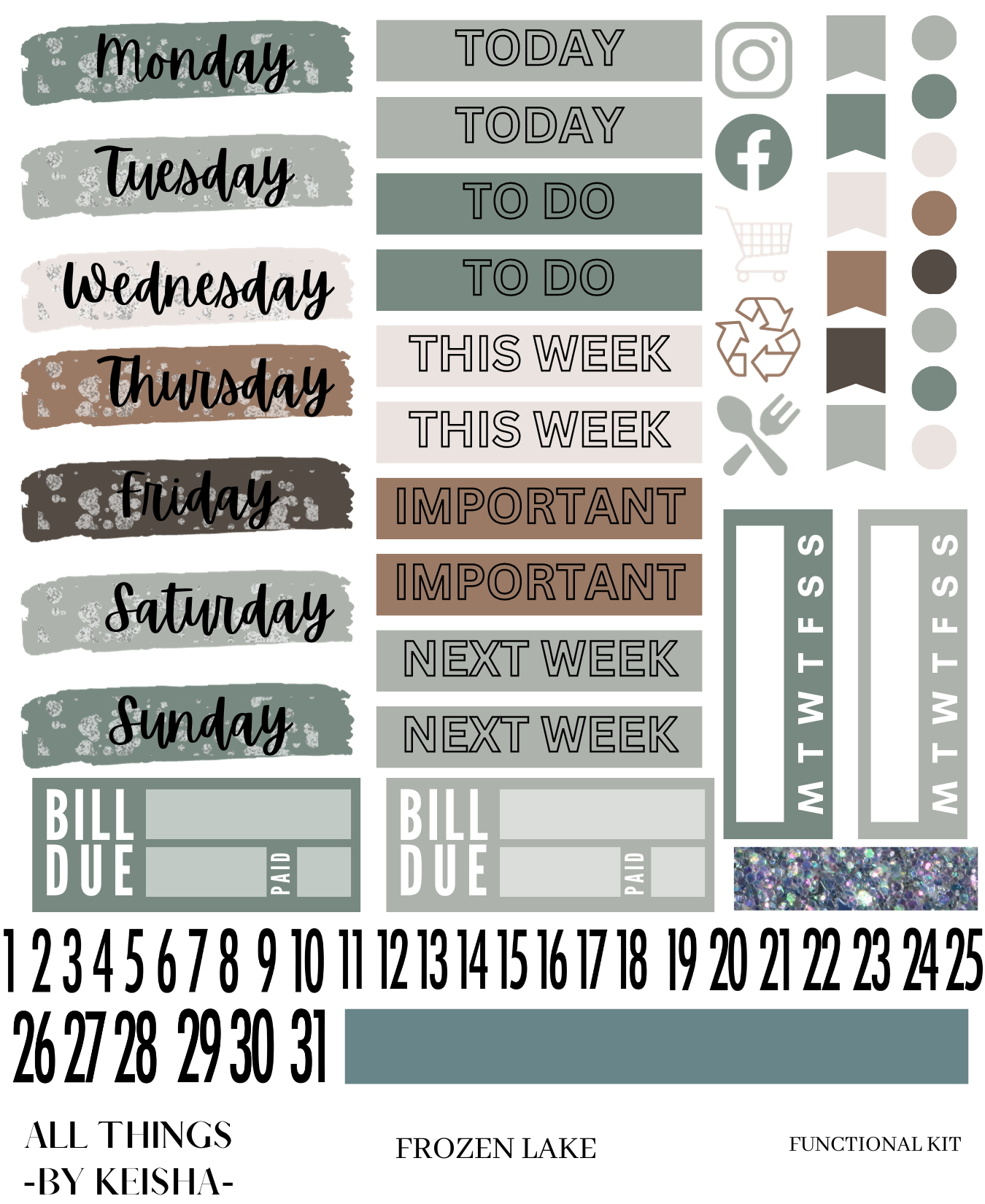 FROZEN LAKE MINI WEEKLY KIT