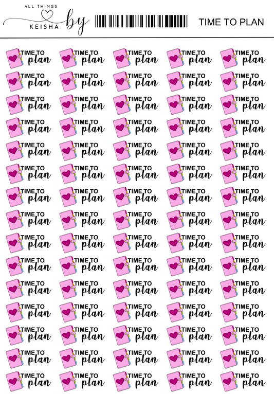 TIME TO PLAN SCRIPT STICKERS