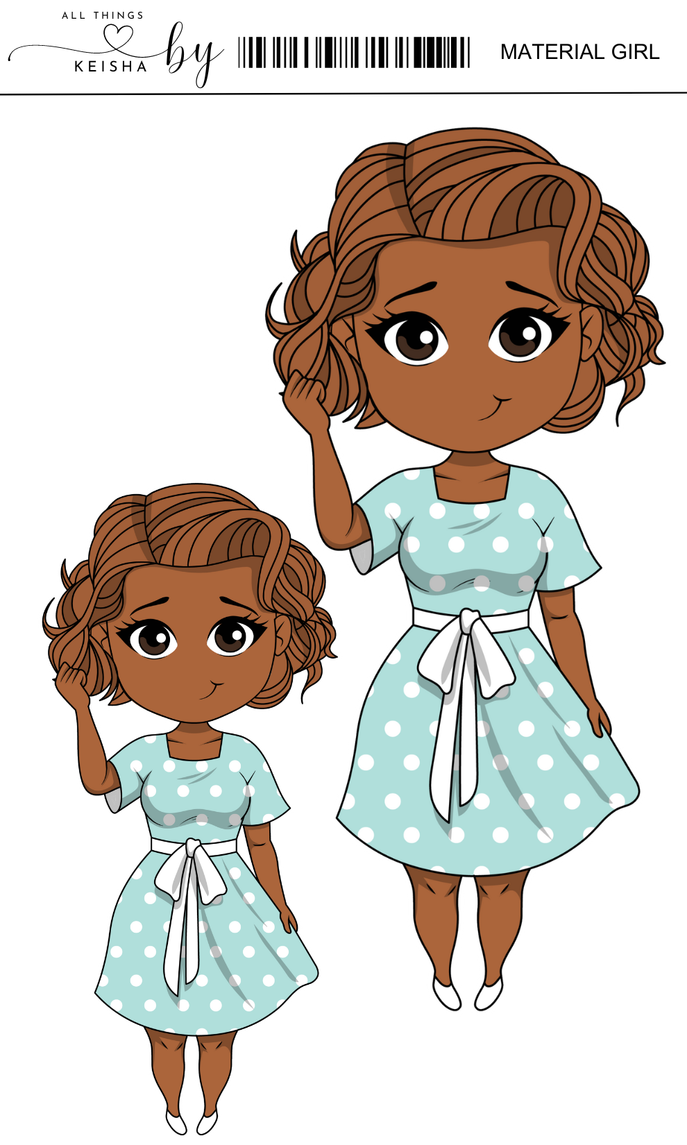 KEKE'S SQUAD- MATERIAL GIRL DOLLS- DARK