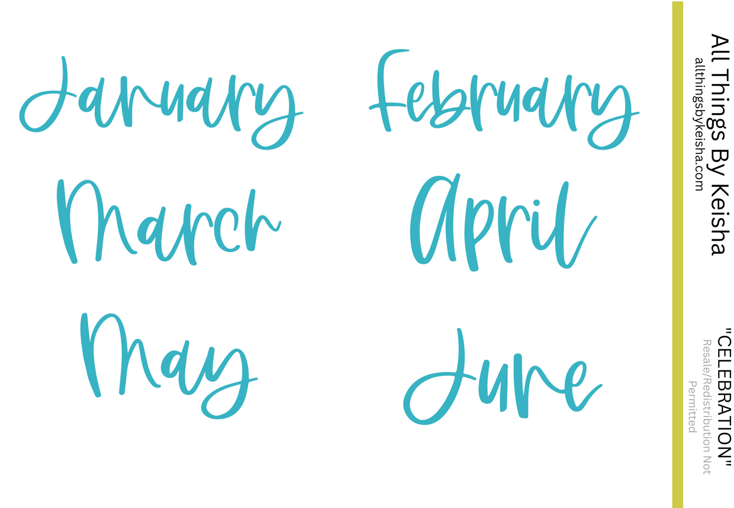 CELEBRATION MONTHLY KIT