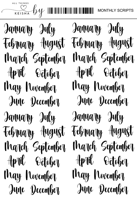 MONTHLY SCRIPTS