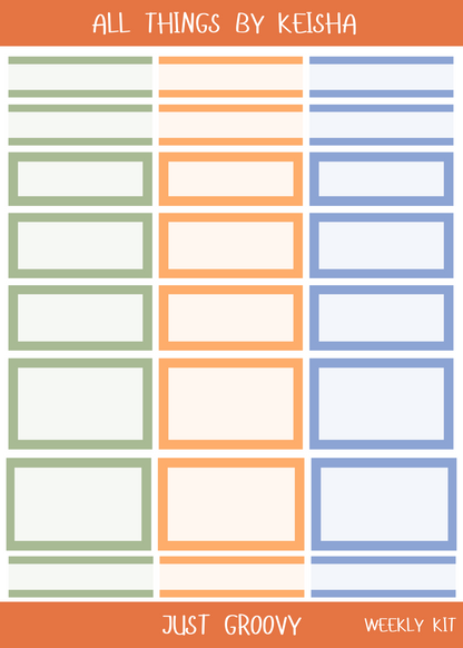JUST GROOVY PLANNER  KIT (SET OF 6)
