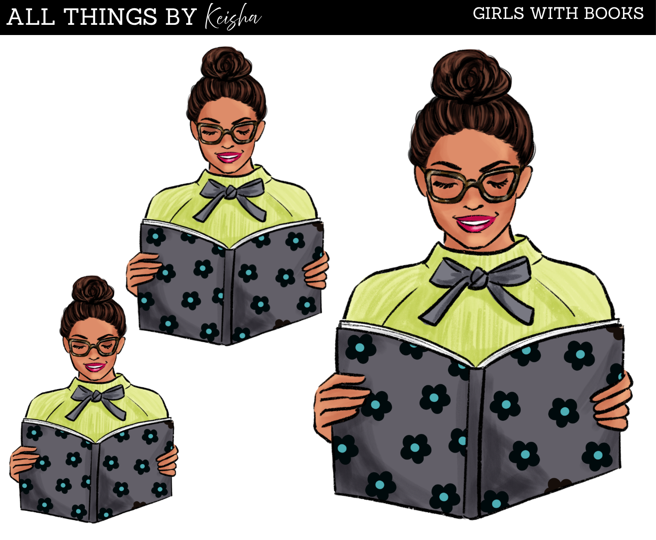 GIRLS WITH BOOKS DOLL 2