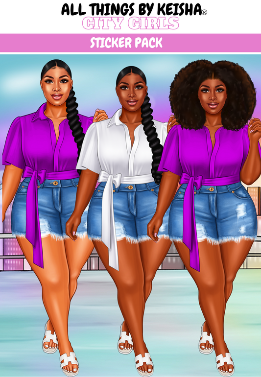 CITY GIRLS THEMED STICKER PACK