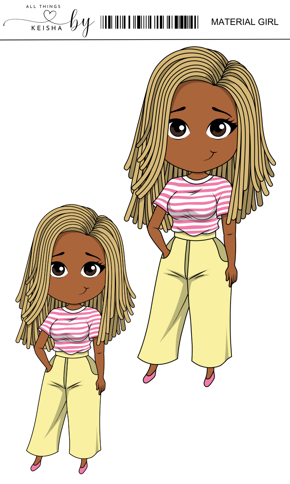 KEKE'S SQUAD- MATERIAL GIRL DOLLS- DARK