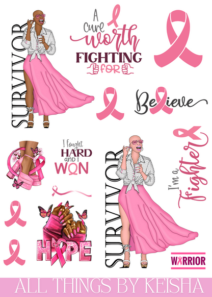 HOPE - BRINGING AWARENESS TO BREAST CANCER STICKER THEMED PACK