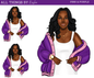 PINK & PURPLE SORORITY INSPIRED DOLL