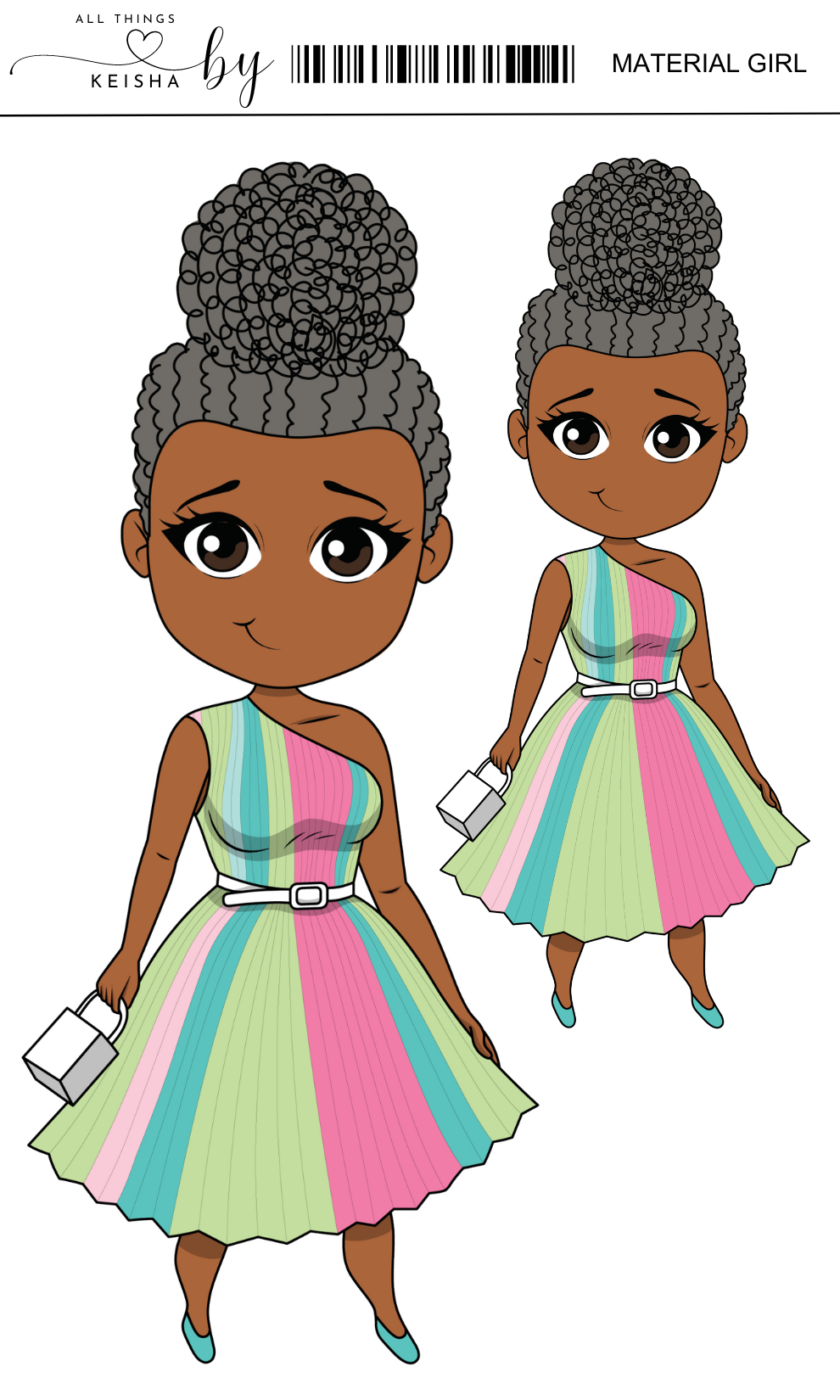 KEKE'S SQUAD- MATERIAL GIRL DOLLS- DARK