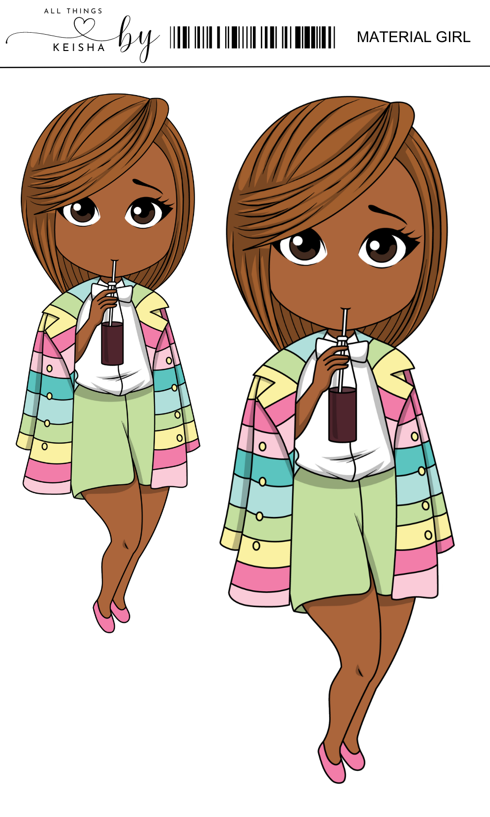 KEKE'S SQUAD- MATERIAL GIRL DOLLS- DARK