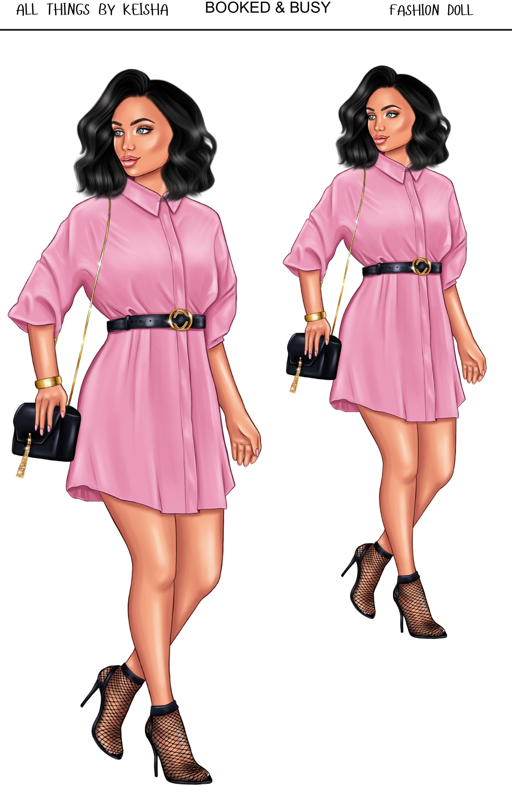 BOOKED & BUSY - PINK DOLL