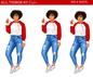 RED & WHITE SORORITY INSPIRED DOLL
