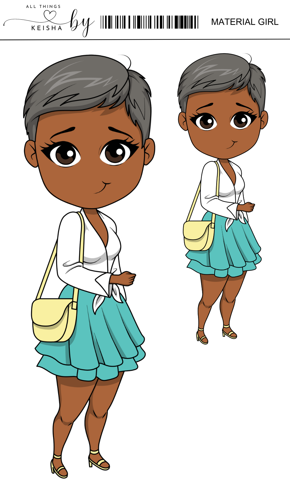 KEKE'S SQUAD- MATERIAL GIRL DOLLS- DARK