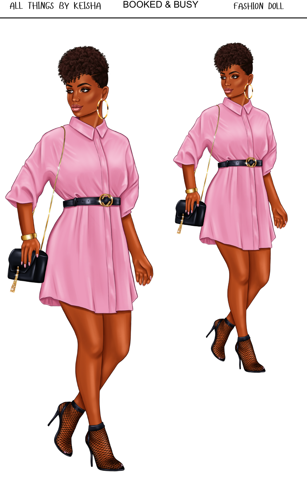 BOOKED & BUSY - PINK DOLL