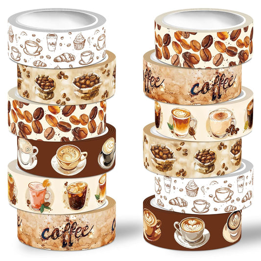 12  COFFEE ROLLS  WASHI TAPE