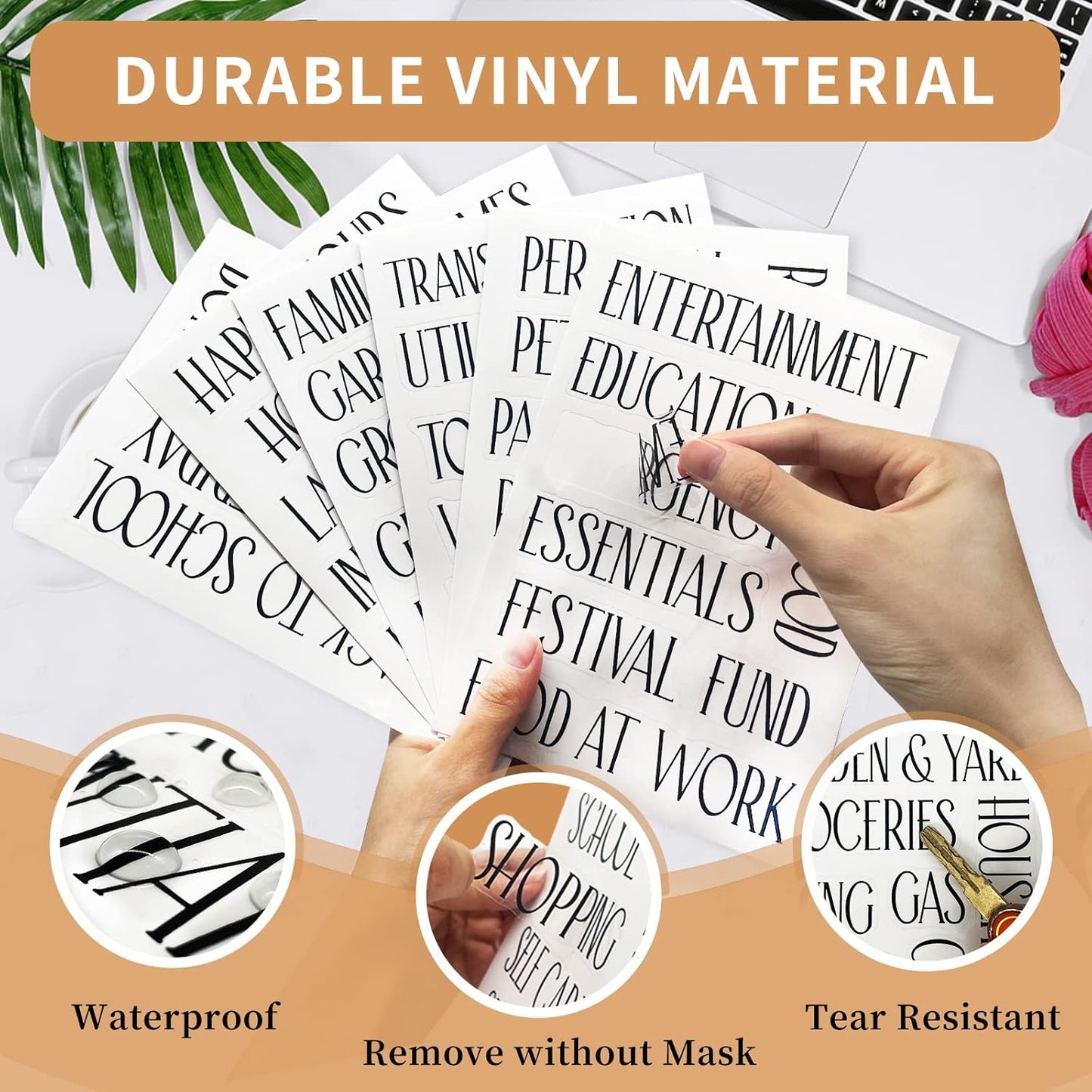 BUDGET LABELS FOR CASH STUFFING ENVELOPES