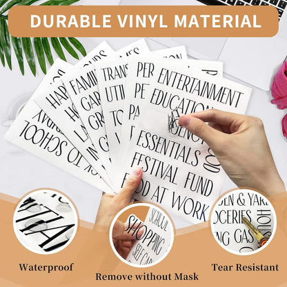 BUDGET LABELS FOR CASH STUFFING ENVELOPES