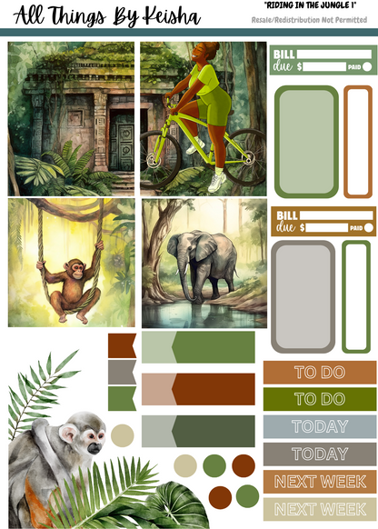 RIDING IN THE JUNGLE 2- PAGE FUNCTIONAL KIT