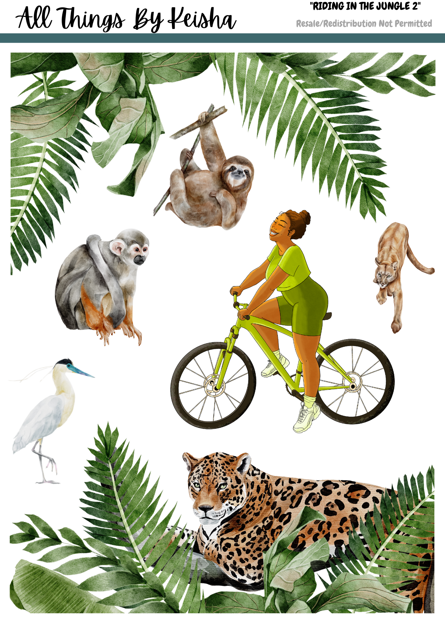 RIDING IN THE JUNGLE 2- PAGE FUNCTIONAL KIT