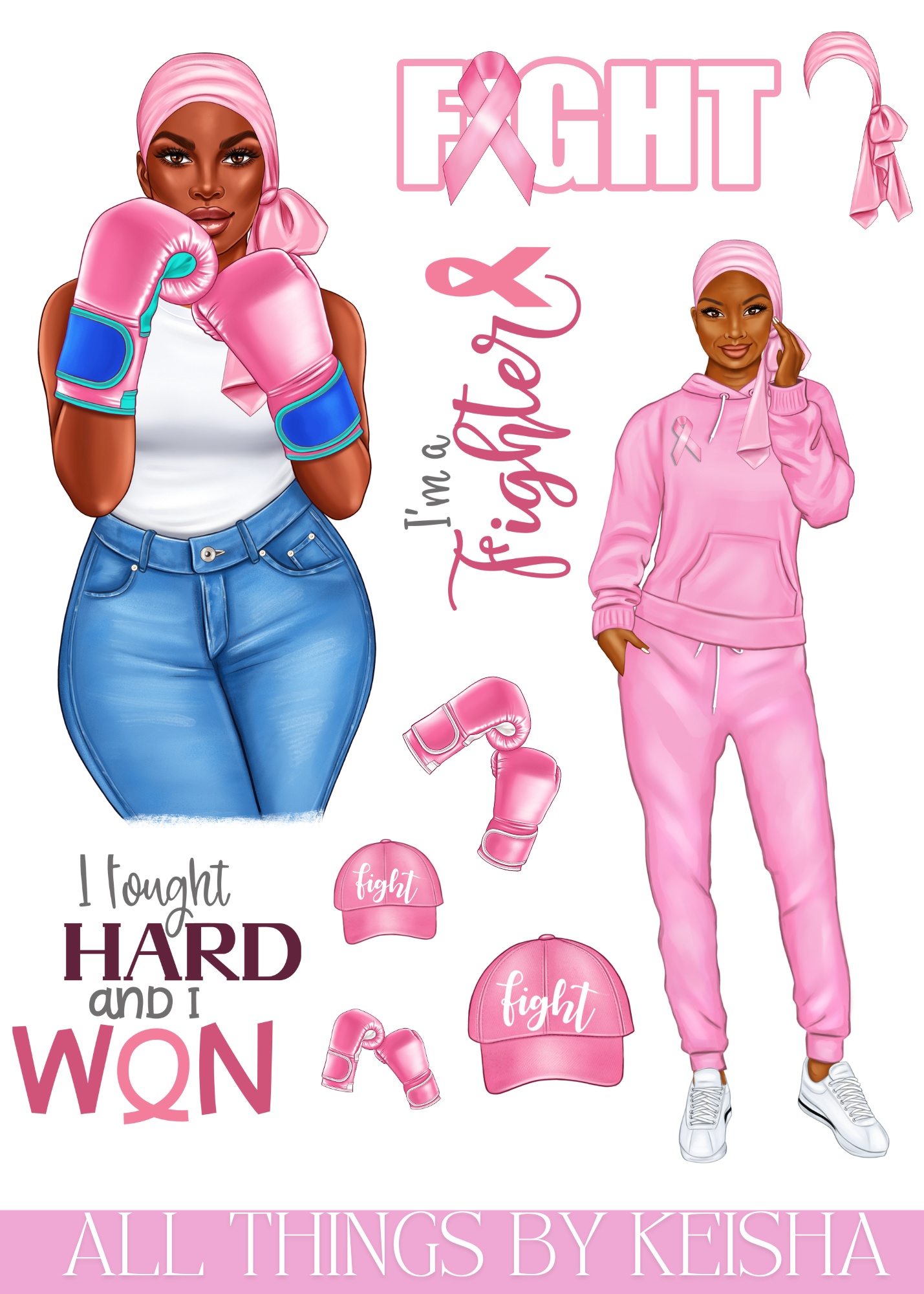 HOPE - BRINGING AWARENESS TO BREAST CANCER STICKER THEMED PACK