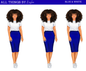 BLUE & WHITE SORORITY INSPIRED DOLL