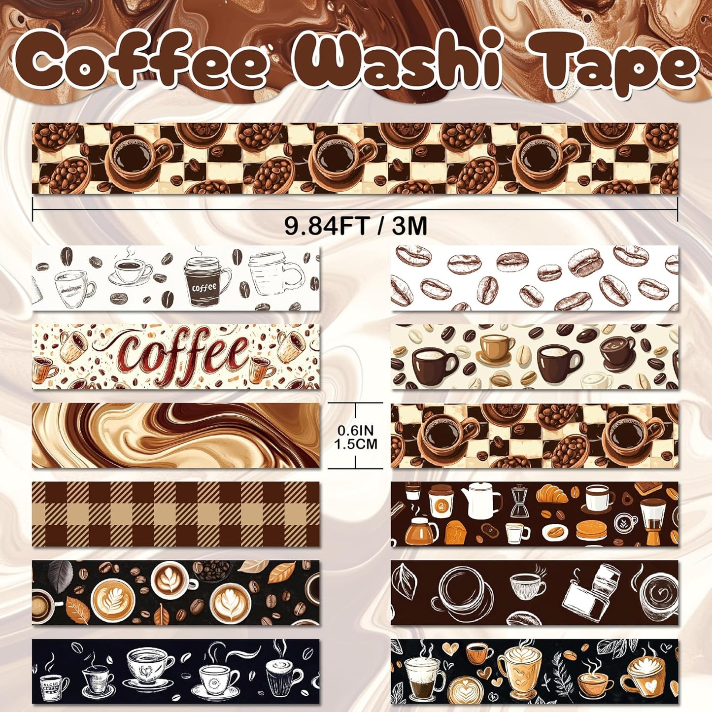 12  COFFEE ROLLS  WASHI TAPE 2