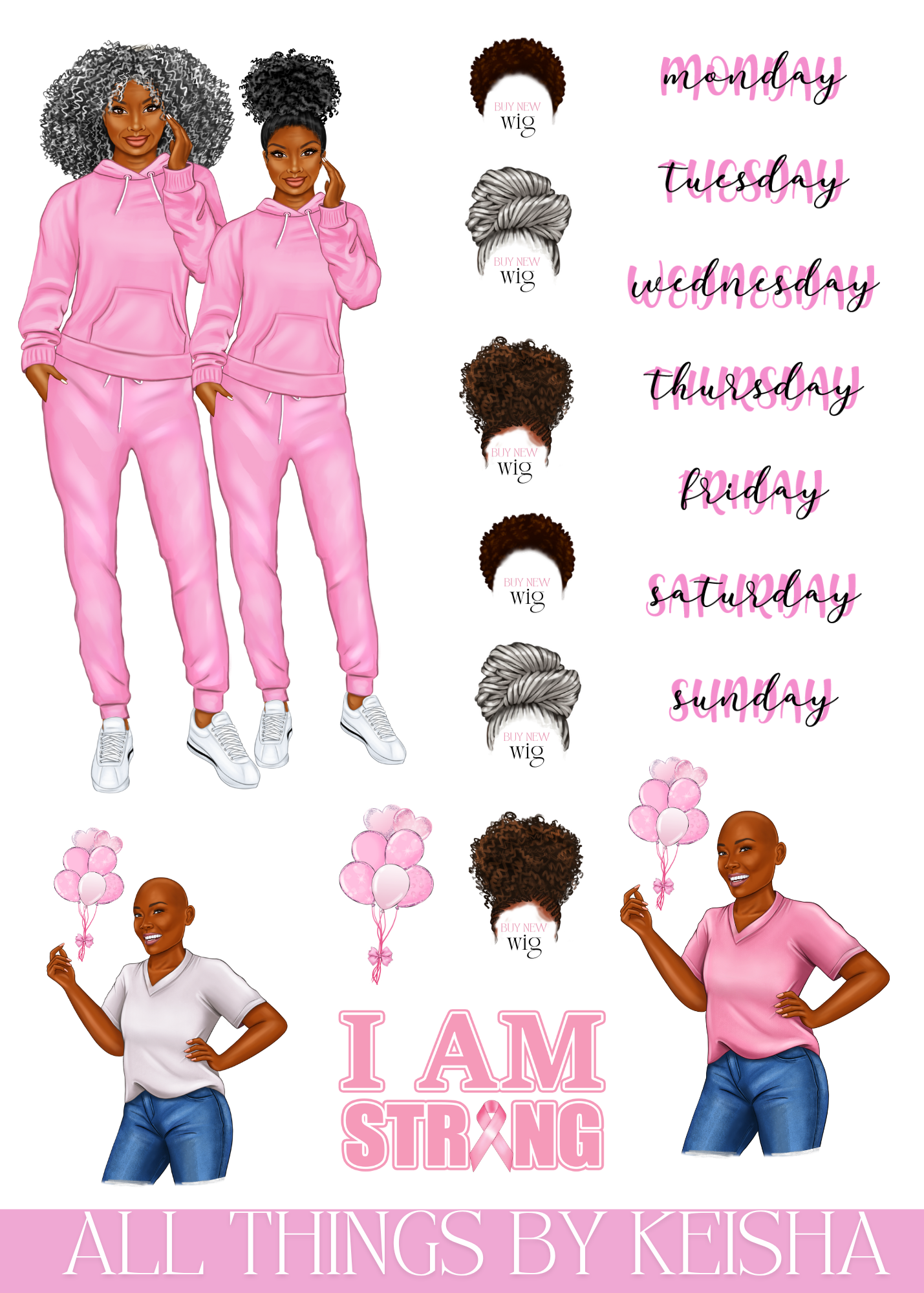 HOPE - BRINGING AWARENESS TO BREAST CANCER STICKER THEMED PACK