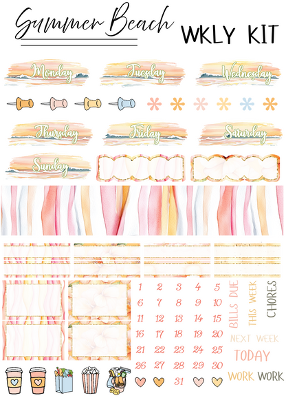 SUMMER BEACH WEEKLY KIT (SET OF 4)