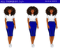 BLUE & WHITE SORORITY INSPIRED DOLL
