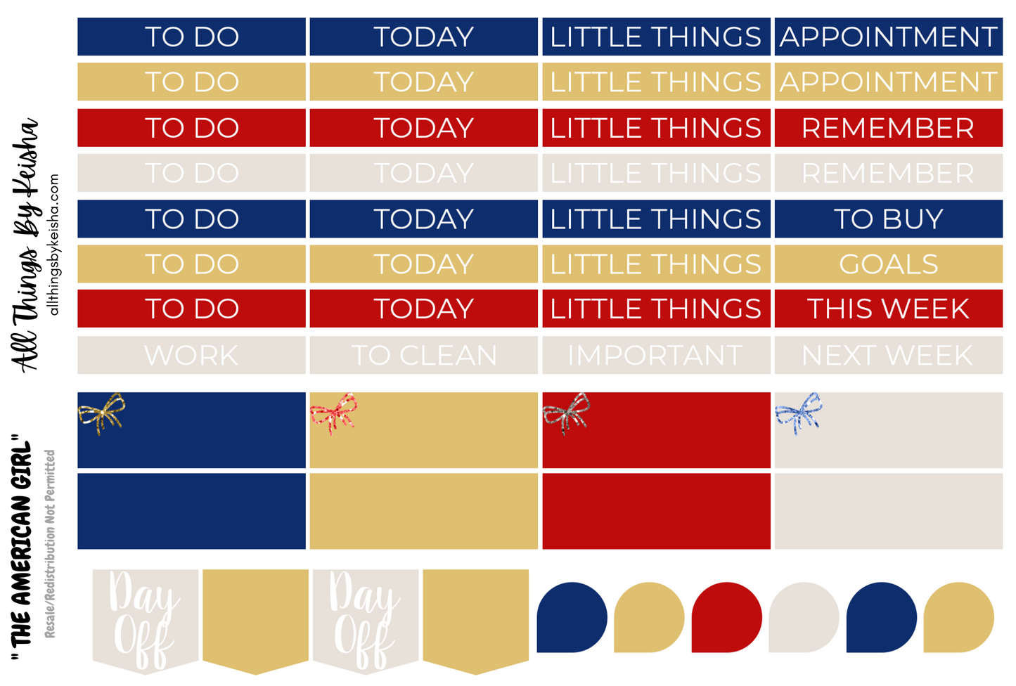 THE AMERICAN GIRL WEEKLY KIT