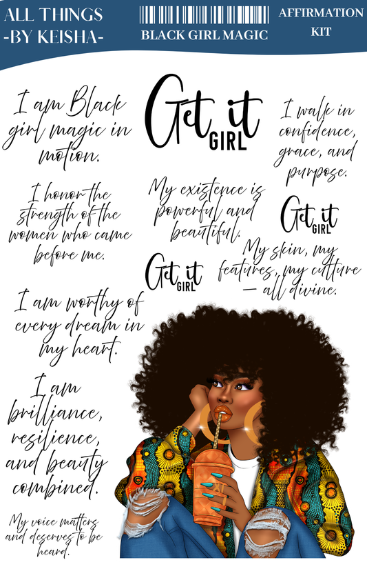BLACK GIRL MAGIC AFFIRMATION KIT