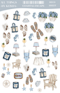 COASTAL ESCAPE DECO SHEET