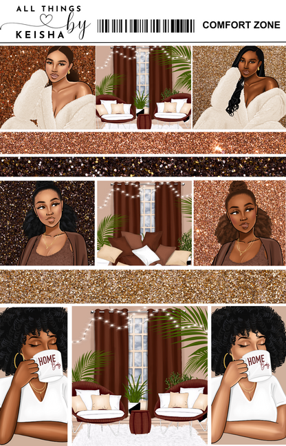 COMFORT ZONE THEMED STICKER PACK