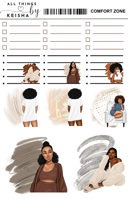 COMFORT ZONE THEMED STICKER PACK