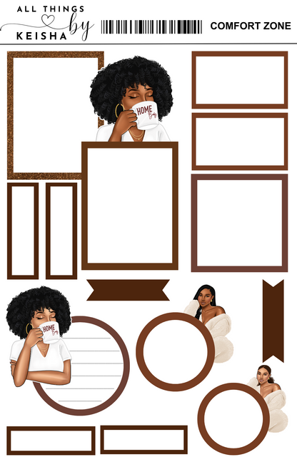 COMFORT ZONE THEMED STICKER PACK