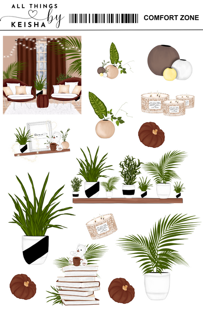 COMFORT ZONE THEMED STICKER PACK