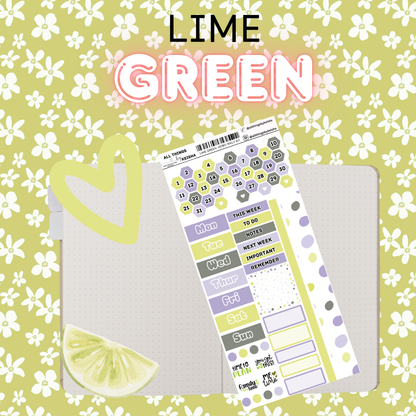 LIME GREEN HOBO WEEKLY KIT