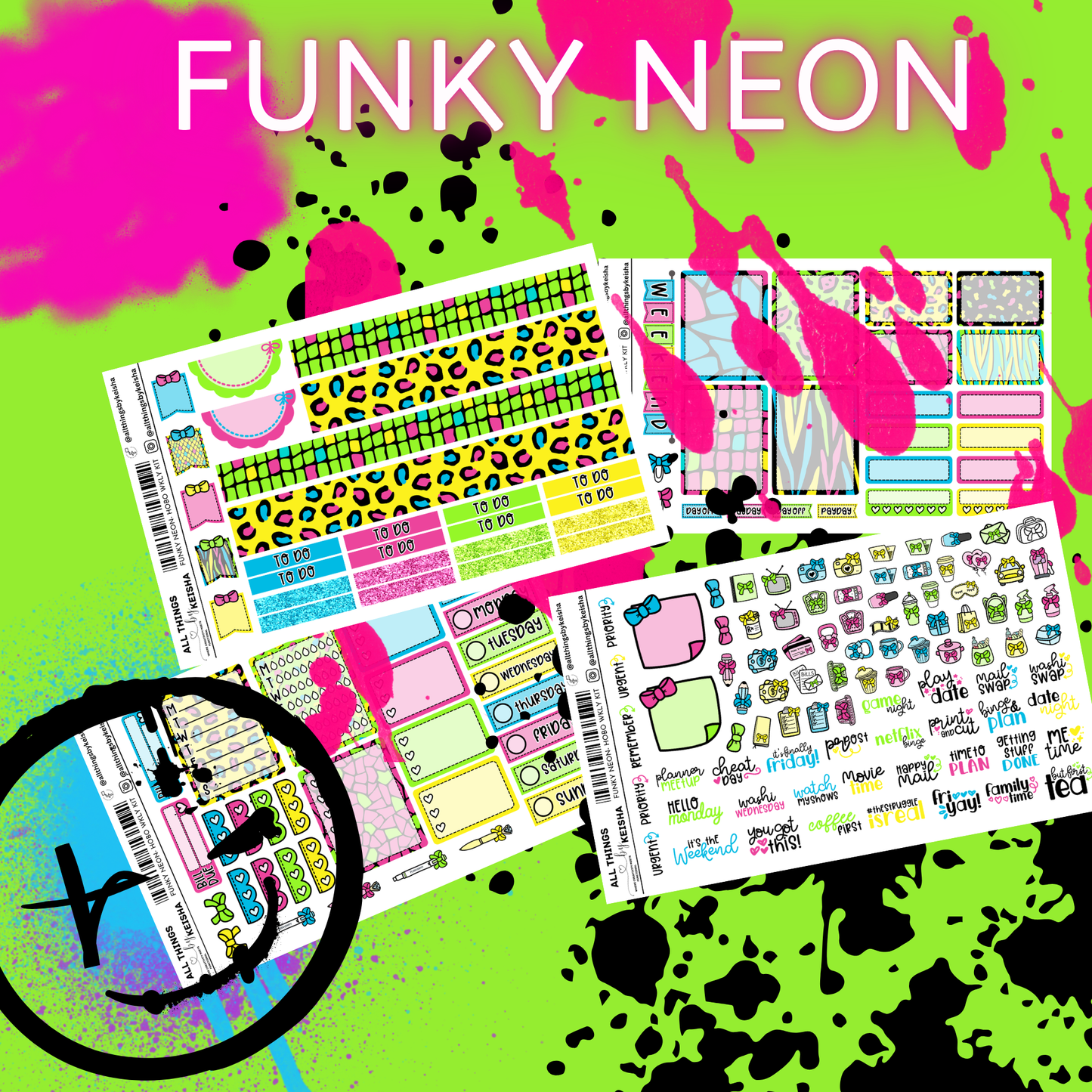 FUNKY NEON  HOBO VERTICAL WEEKLY KIT