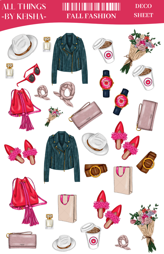 FALL FASHION DECO SHEET
