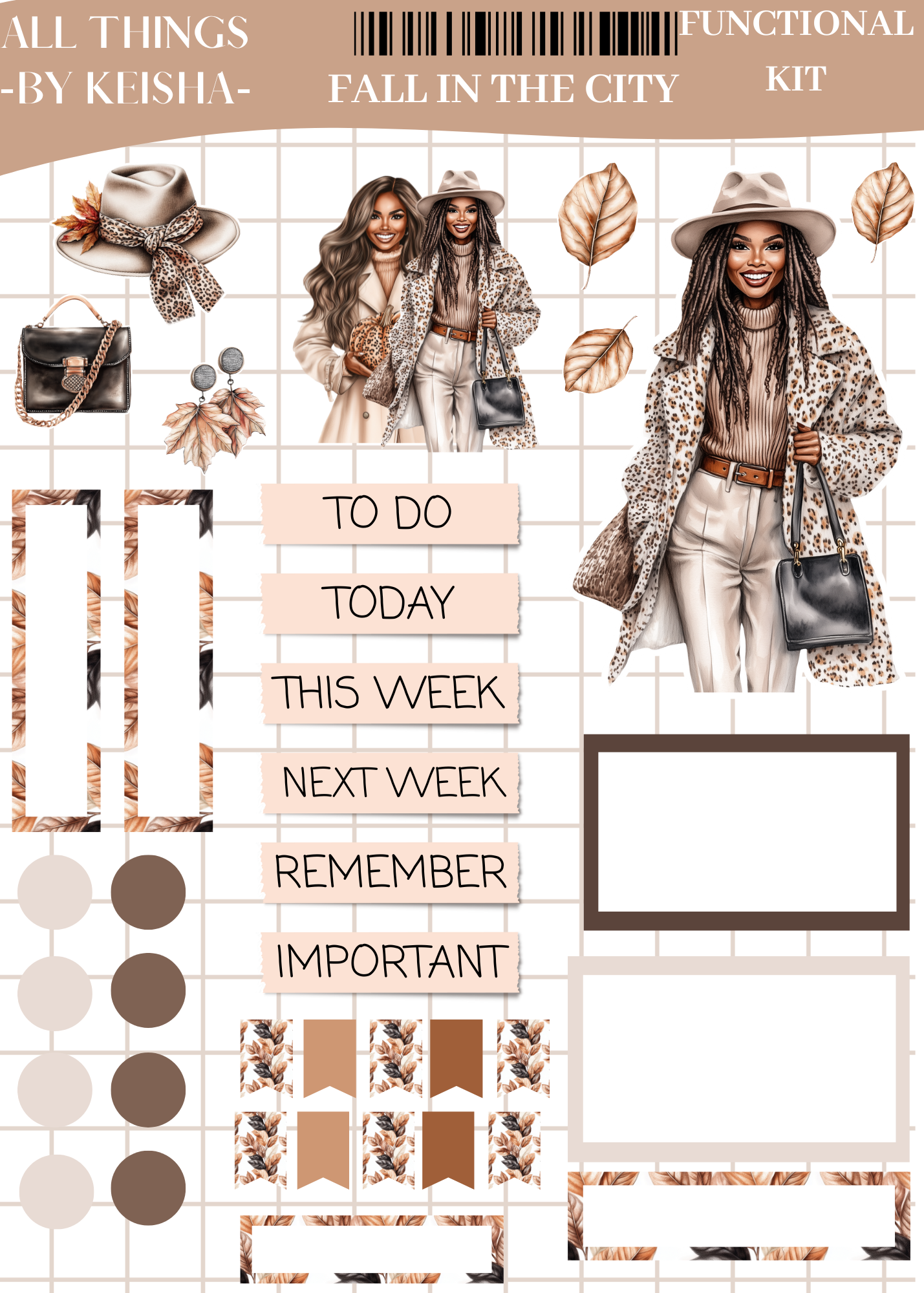 FALL IN THE CITY  STICKER SHEETS