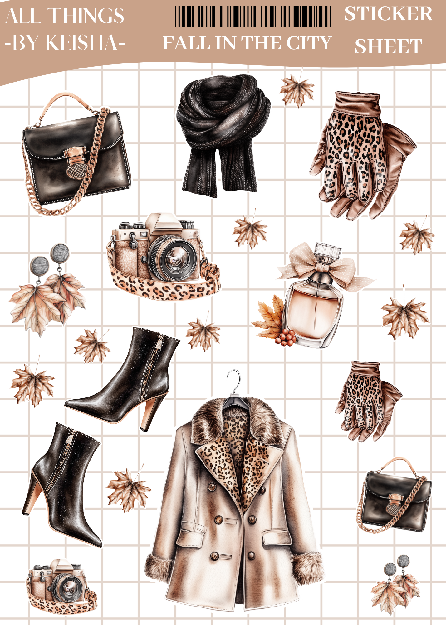 FALL IN THE CITY  STICKER SHEETS