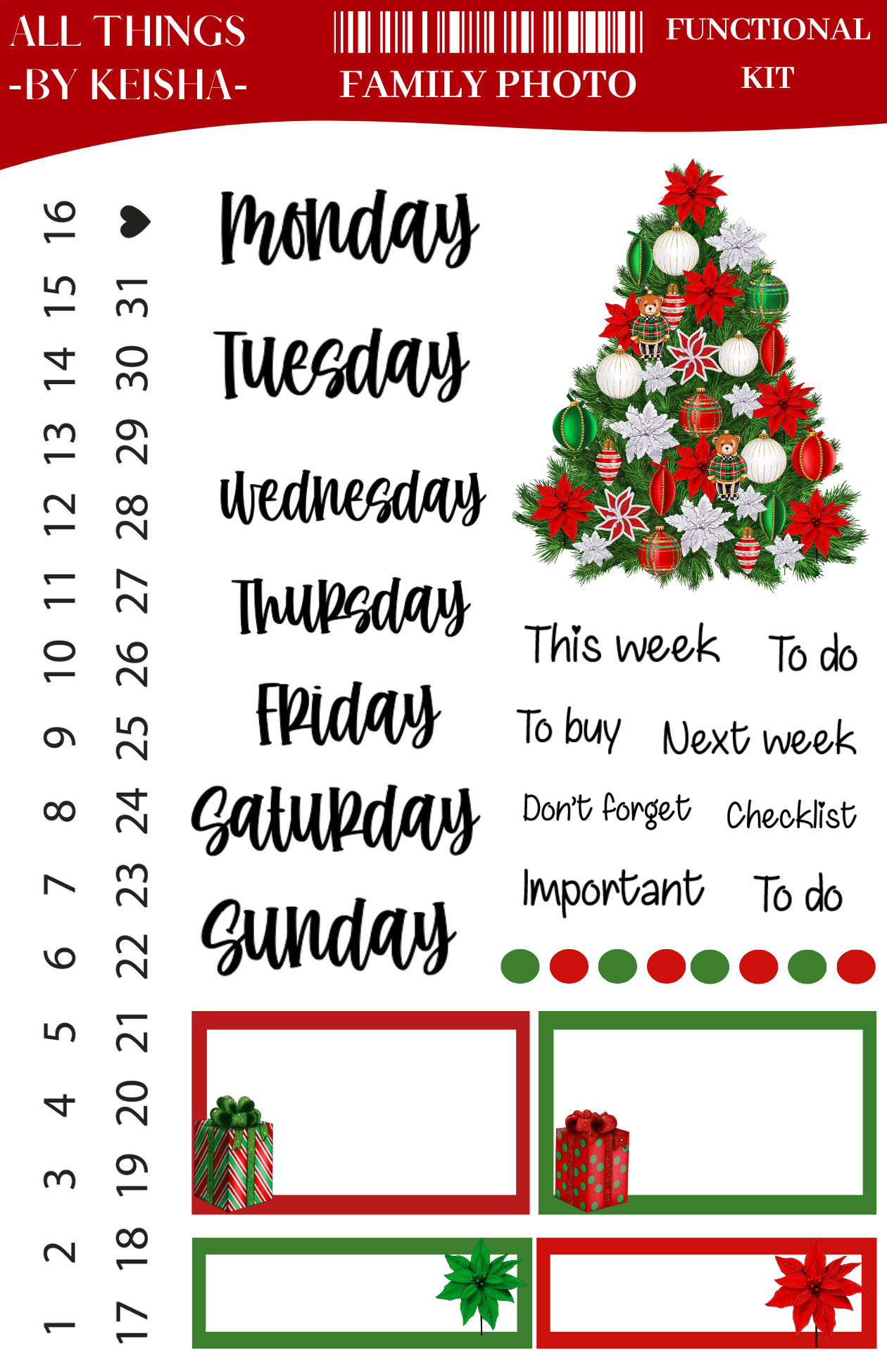 FAMILY PHOTO FUNCTIONAL KIT