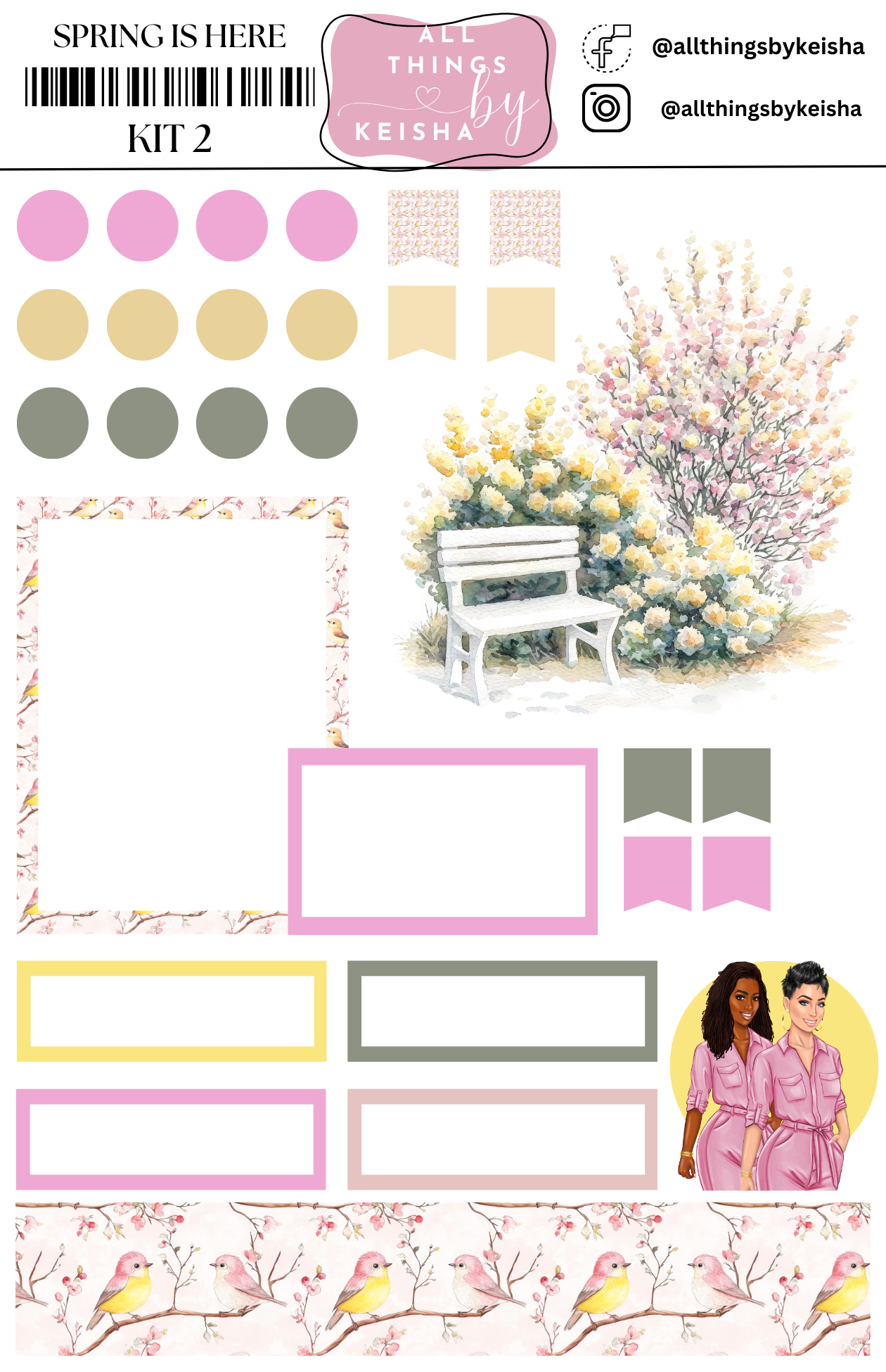 SPRING IS HERE - 2- PAGE FUNCTIONAL KIT