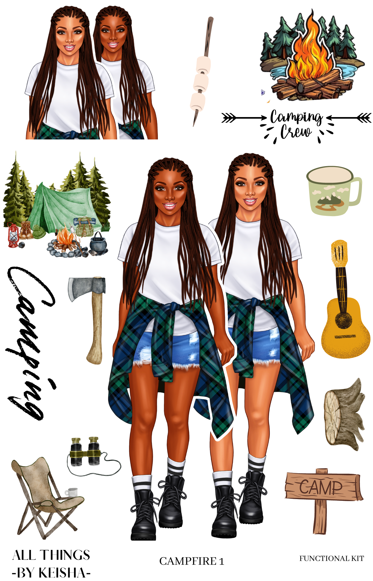 CAMPFIRE PLANNER STICKERS