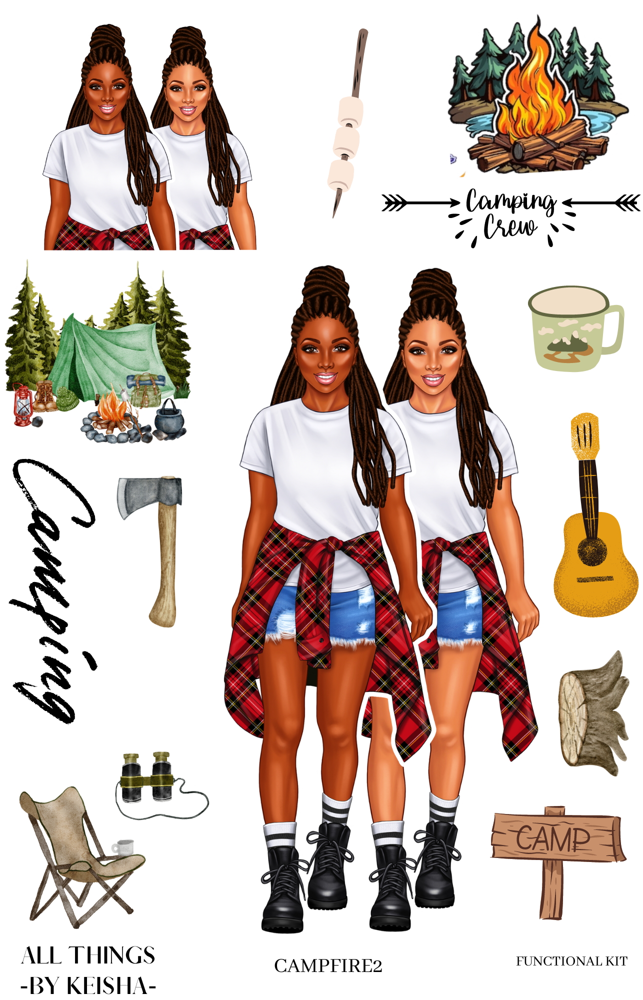 CAMPFIRE PLANNER STICKERS