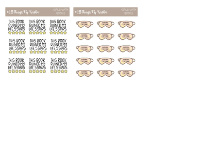 GIRLS WITH BOOKS- THEMED STICKER  BOX