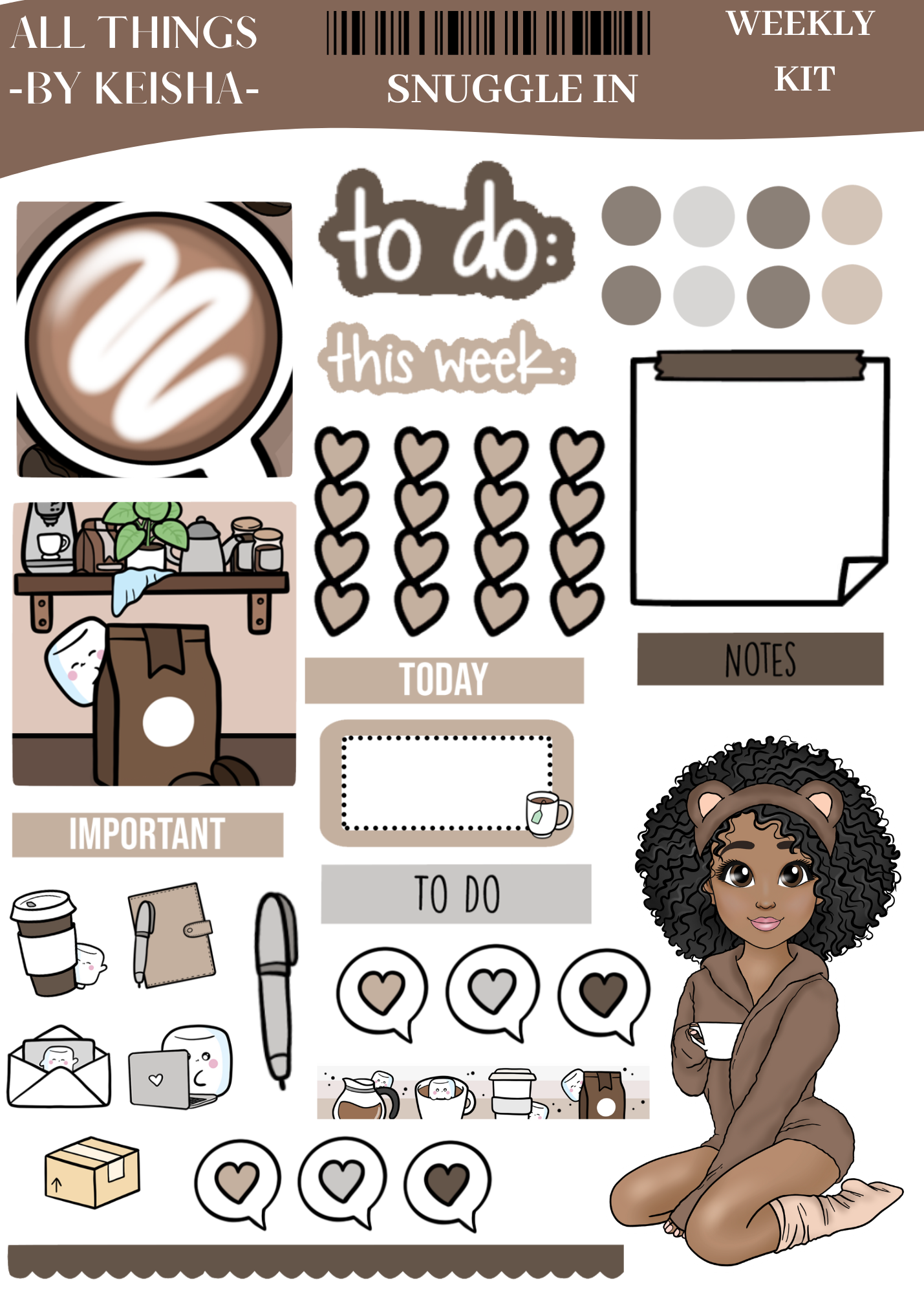 GLAM MA KEKE SNUGGLE IN WEEKLY KIT