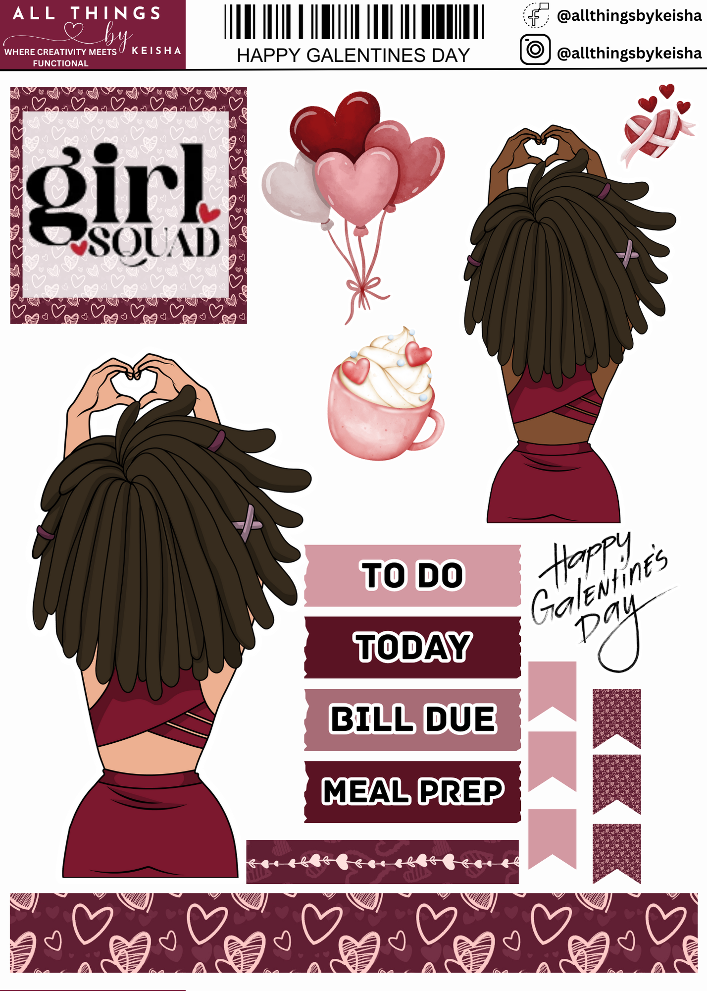 HAPPY GALENTINES DAY THEMED PACK