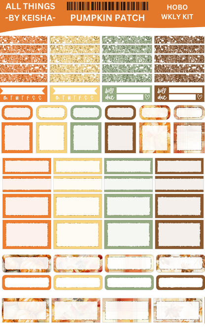 PUMPKIN PATCH HOBO WEEKLY KIT (SET OF 3 SHEETS)