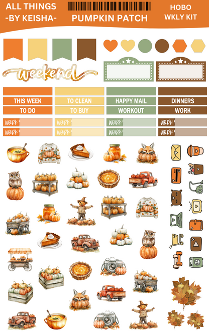 PUMPKIN PATCH HOBO WEEKLY KIT (SET OF 3 SHEETS)