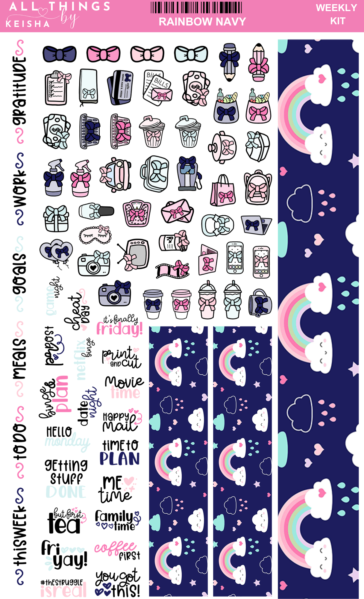 RAINBOW NAVY FUNCTIONAL  HOBO KIT